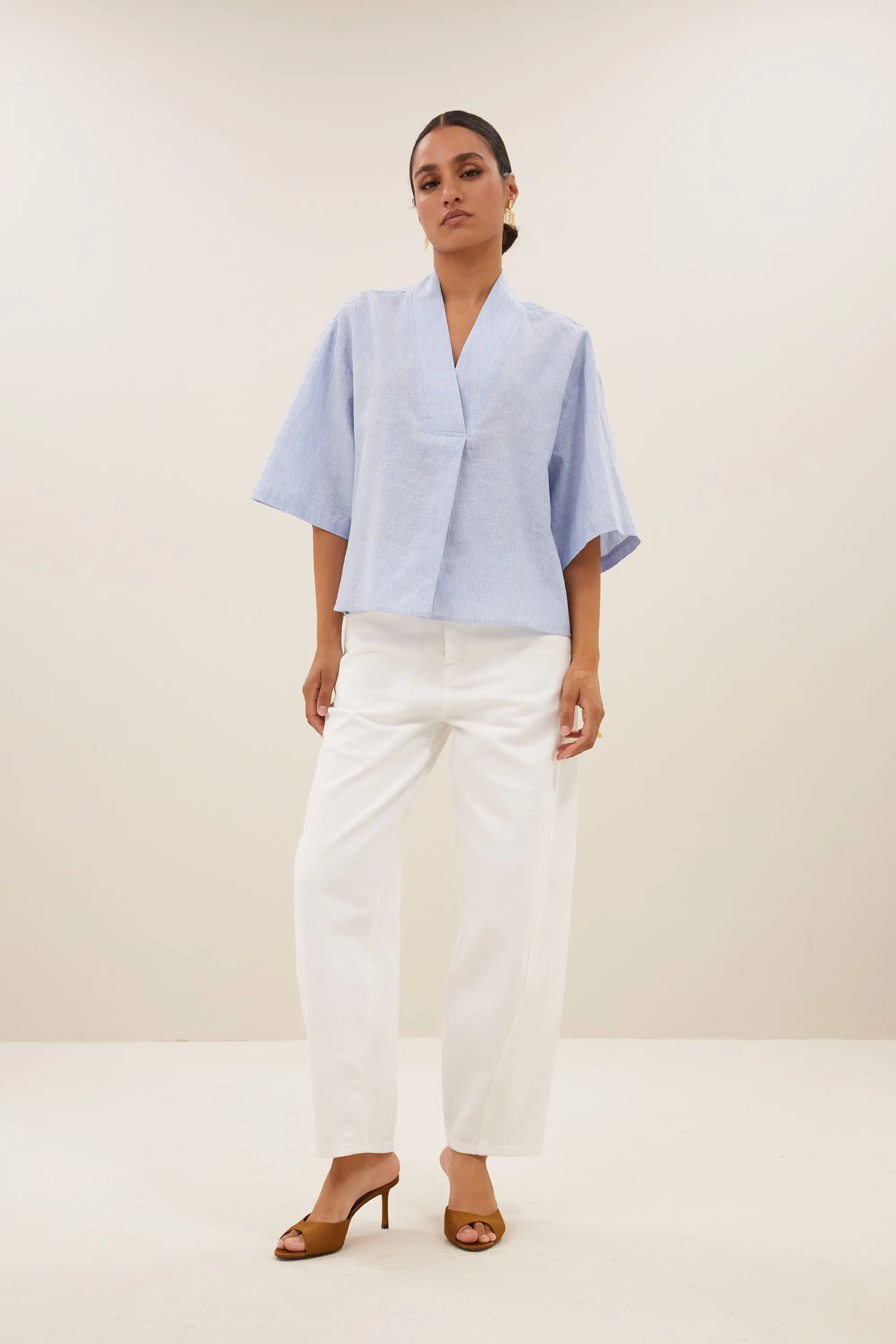 owen pinstripe blouse