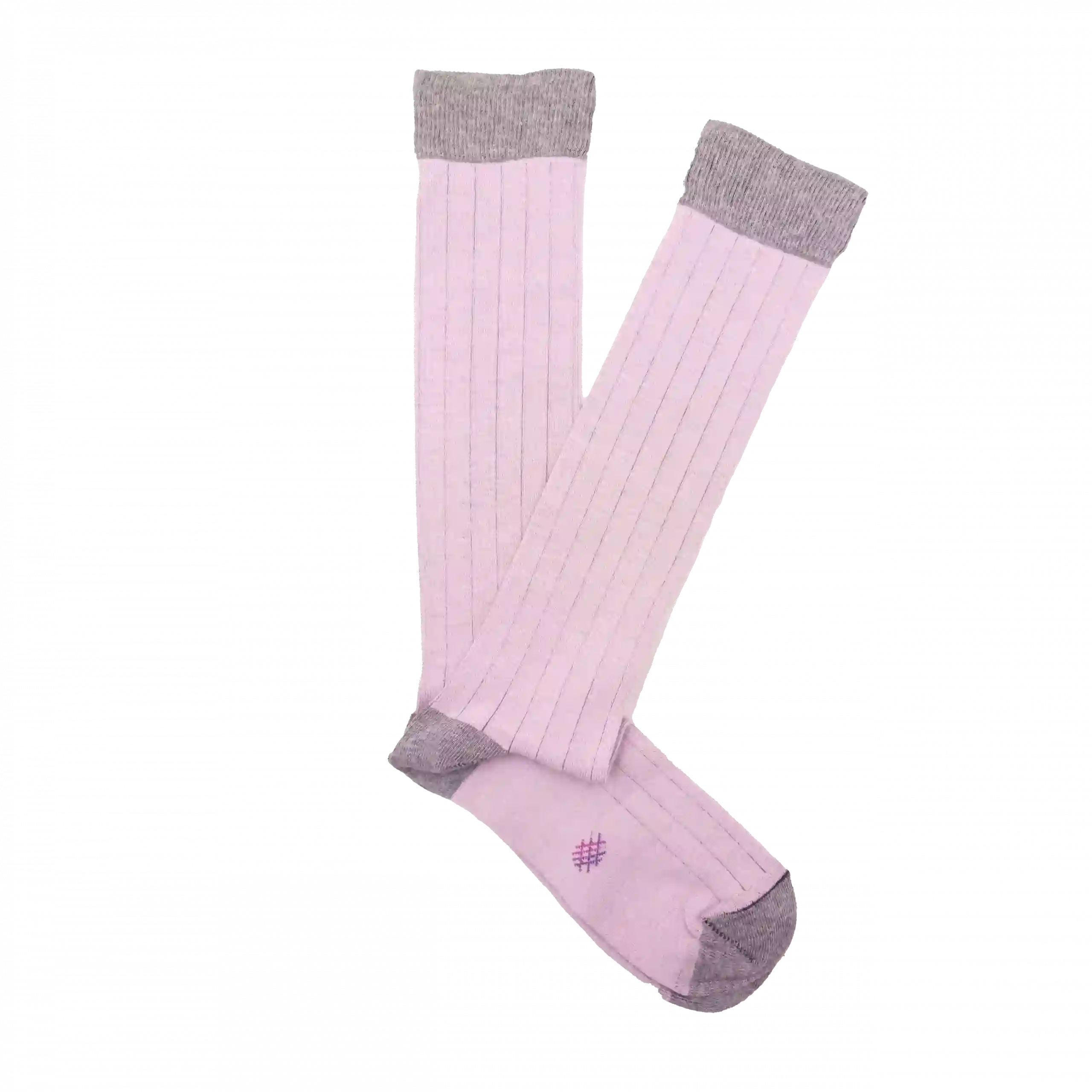 Misscalcetin Caña Alta Canale Rosa Gris