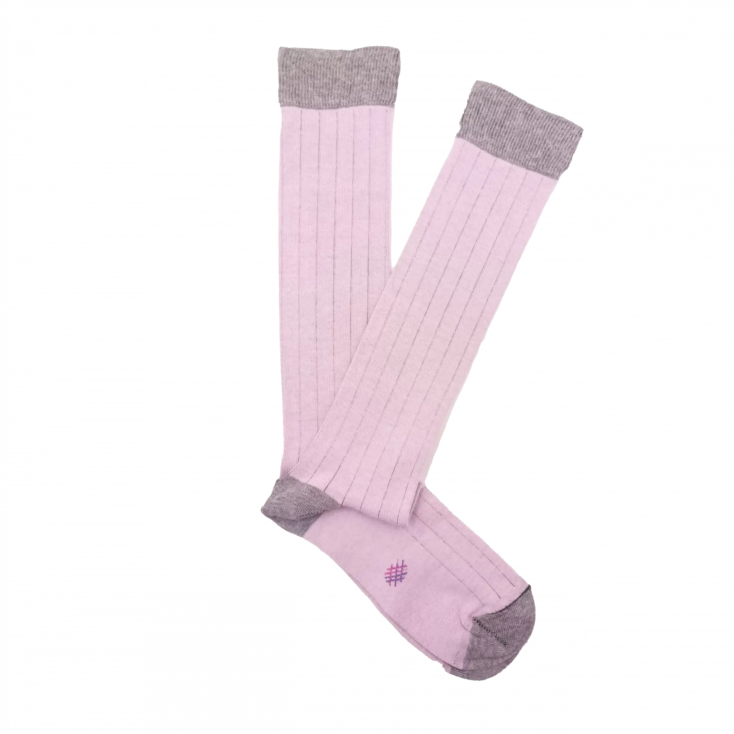 Misscalcetin Caña Alta Canale Rosa Gris