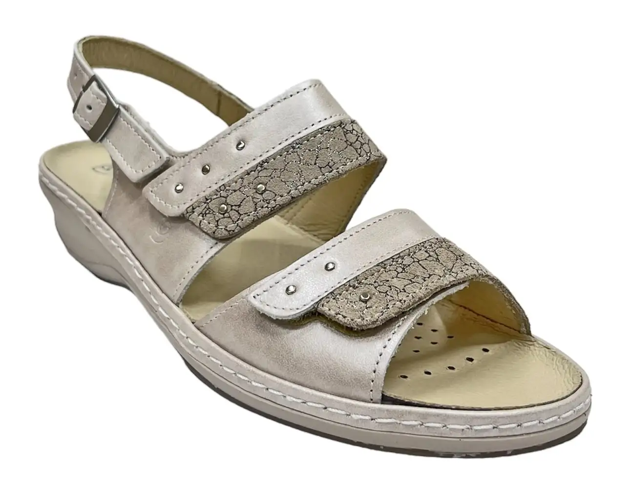 Soft 64h 3034 tea cosmic sandal woman two velcros