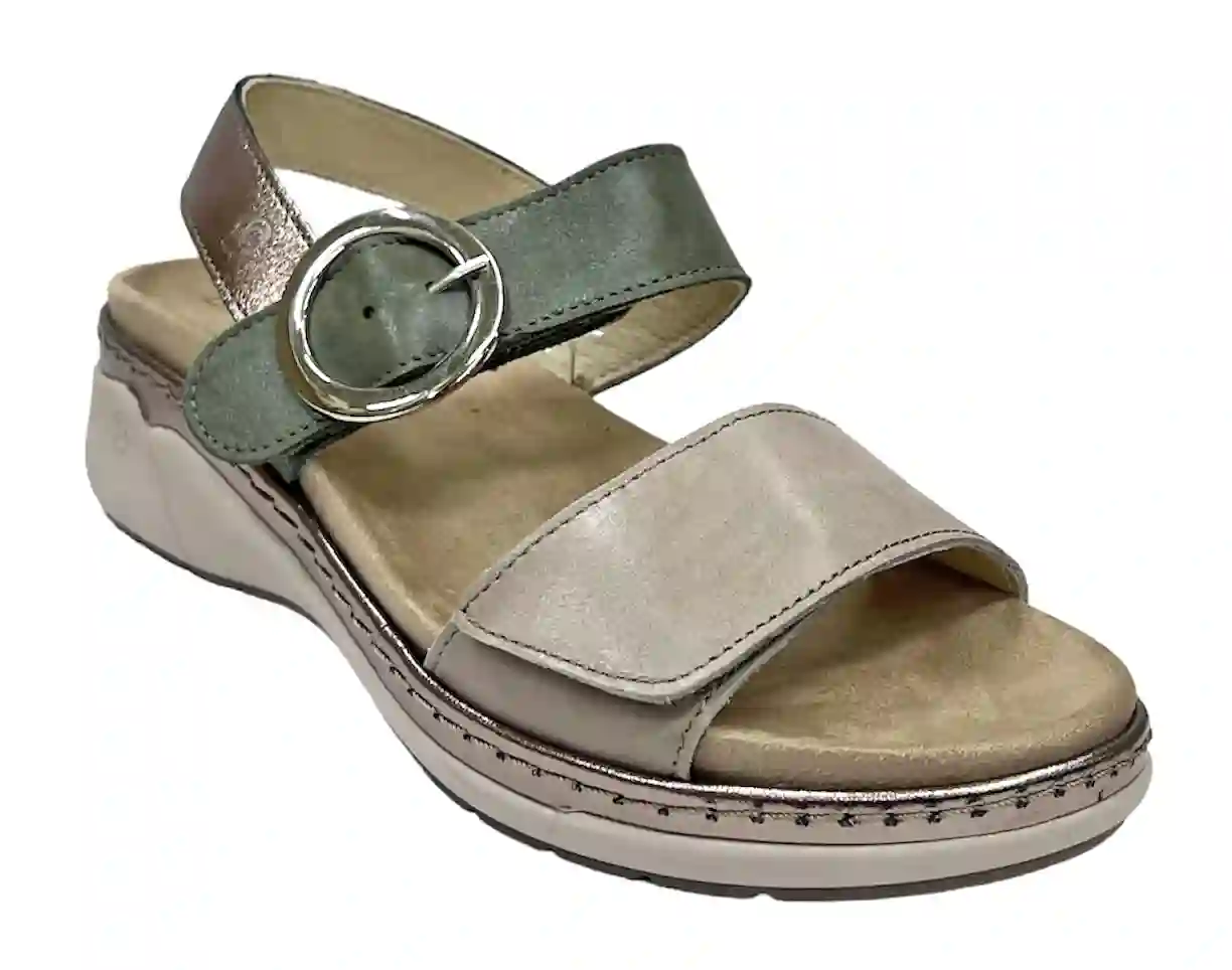 SUAVE 88 3314 Platino Hunter Sandalia Mujer velcros