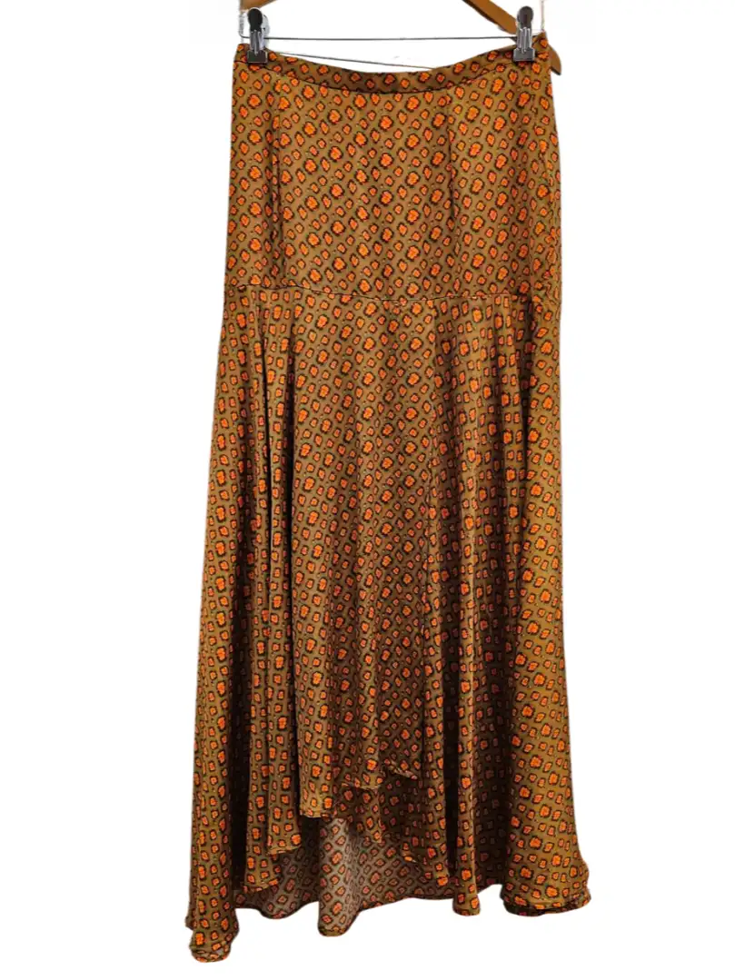 Orange and green cordoba skirt