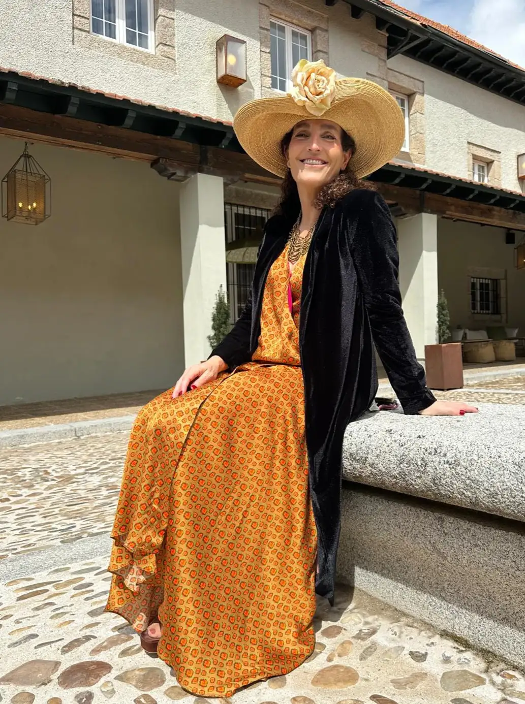 Orange and green cordoba skirt - Image 2