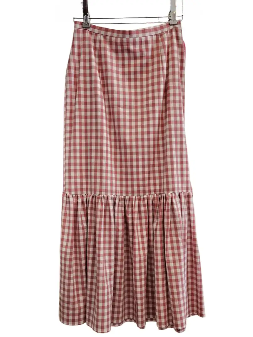 Falda JEREZ cuadros vichy Rosa