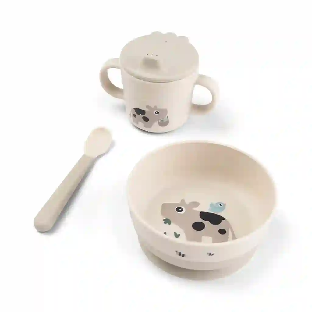 Set de vajilla con ventosa Foodie First Meal Donde by Deer