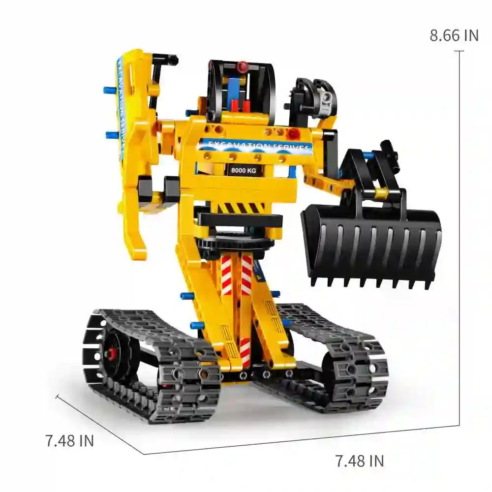 Excavator and robot 2 in 1 -n 6801 - 342 pieces