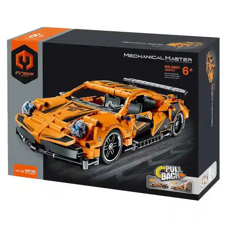 Orange racing car 5807 - 490 pieces