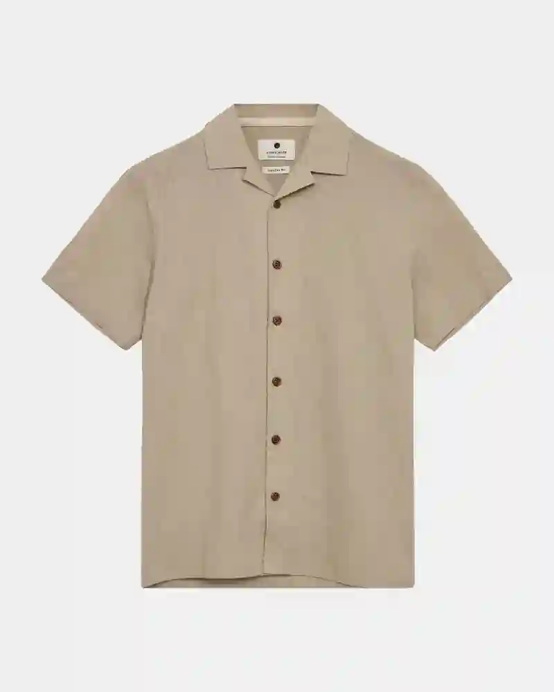 Camisa manga corta BEIGE