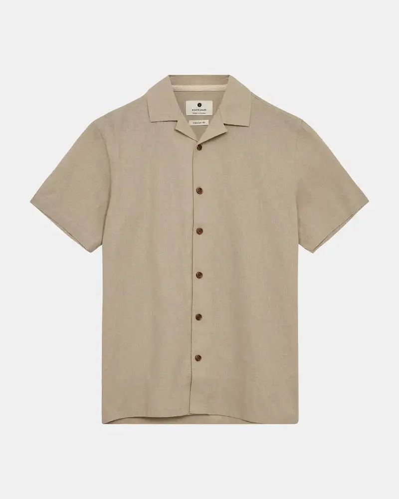 Camisa manga corta BEIGE