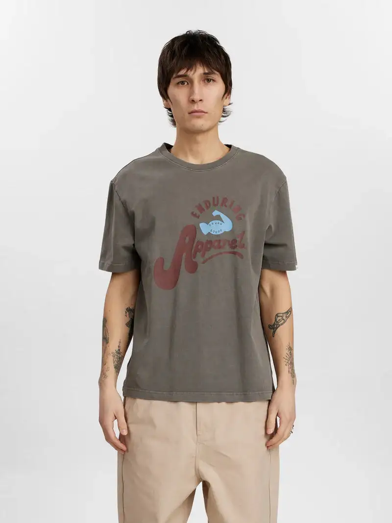 T -shirt with gray screen printing
