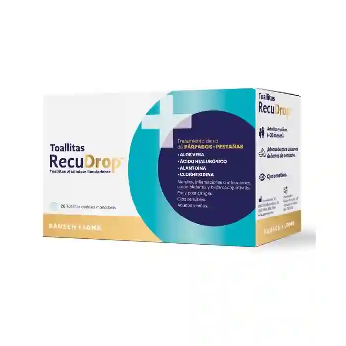 Recudrop Toallitas 20 Toallitas Monodosis