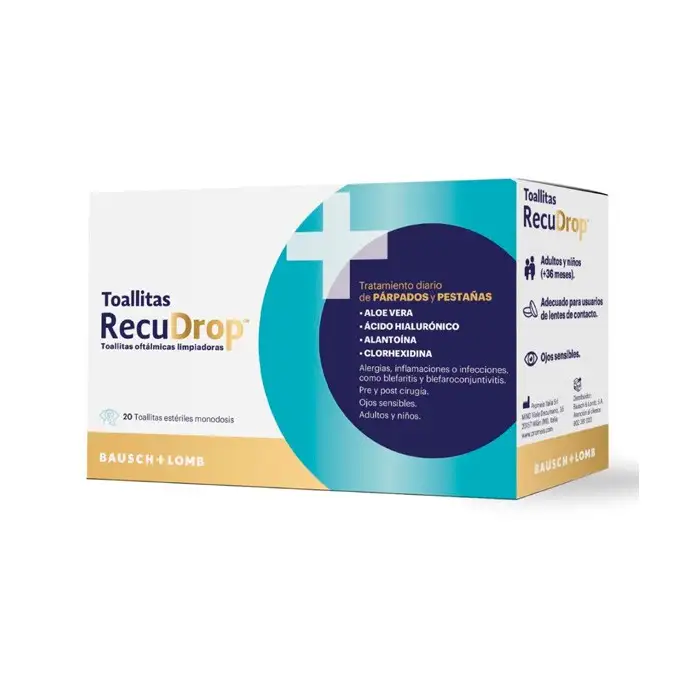 Recudrop Toallitas 20 Toallitas Monodosis