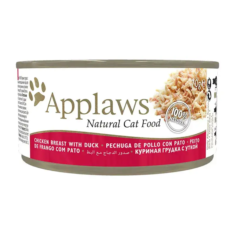 APPLAWS CAT LATA CHICKEN AND 24X70GR DUCK