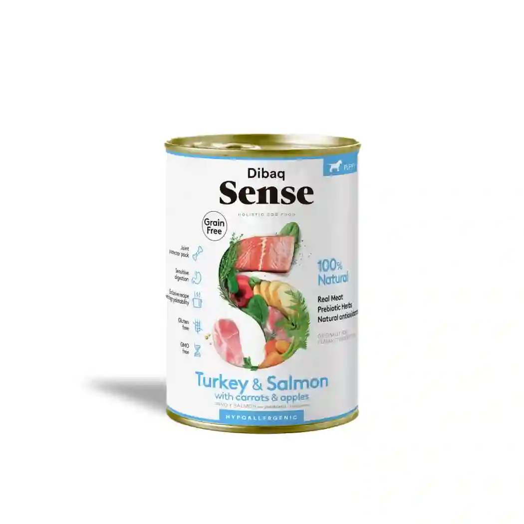 Dibaq Sense can salmon and turkey puppies