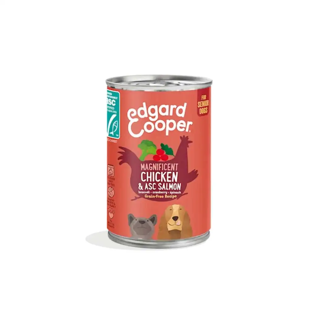 Edgard & Cooper Lata Dog Chicken and Salmon Asc 400 G