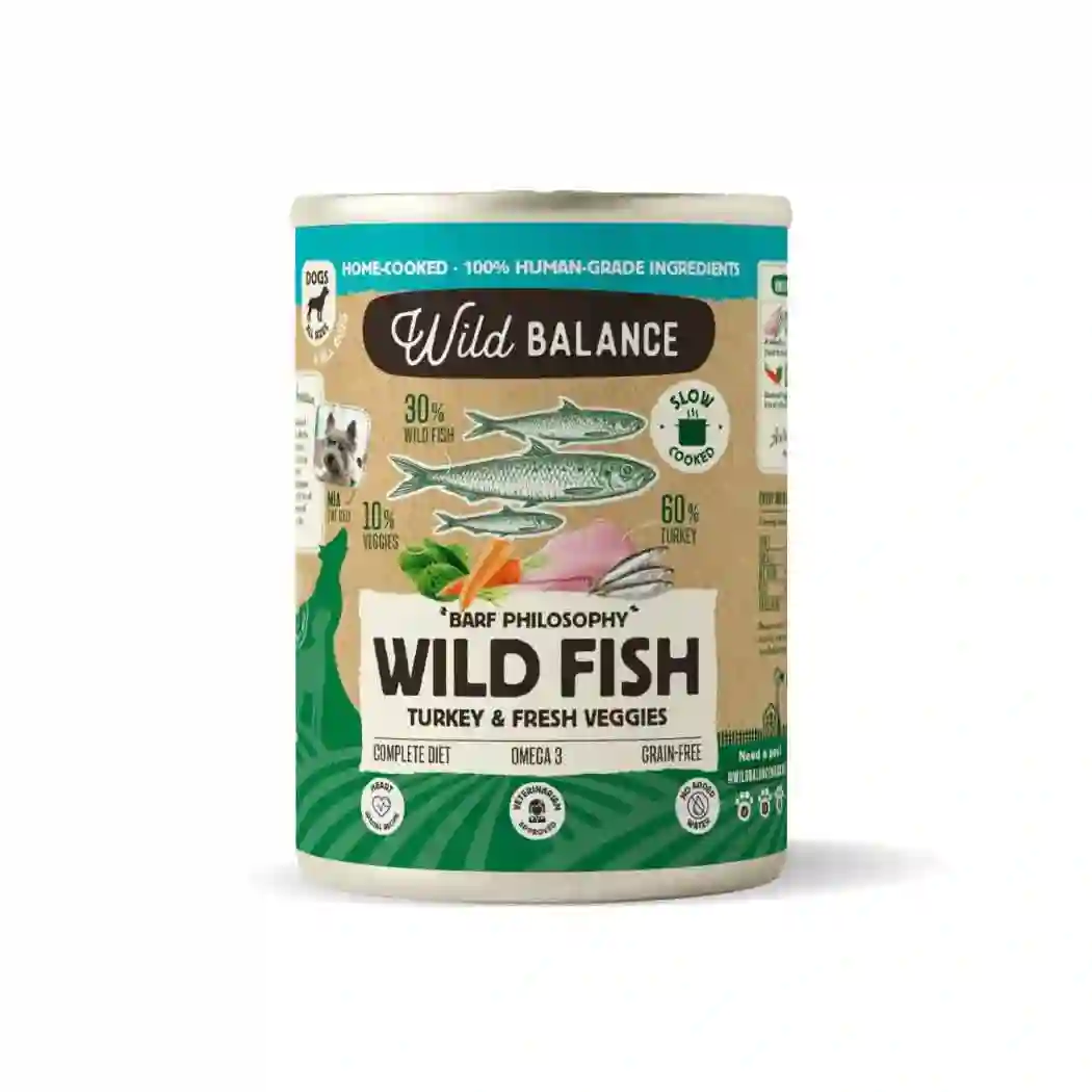 Lata de Pescado y Pavo para perros 400g - Filosofía BARF