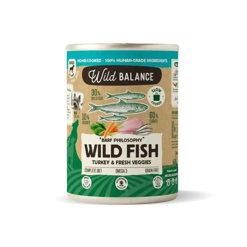 Lata de Pescado y Pavo para perros 400g - Filosofía BARF