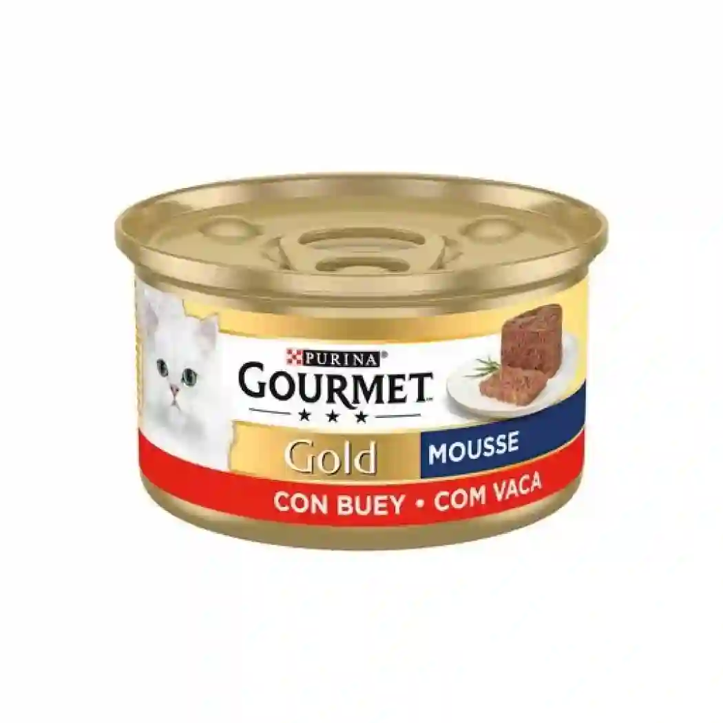 PURINA GOURMET GATO GOLD MOUSSE DE BUEY 85G