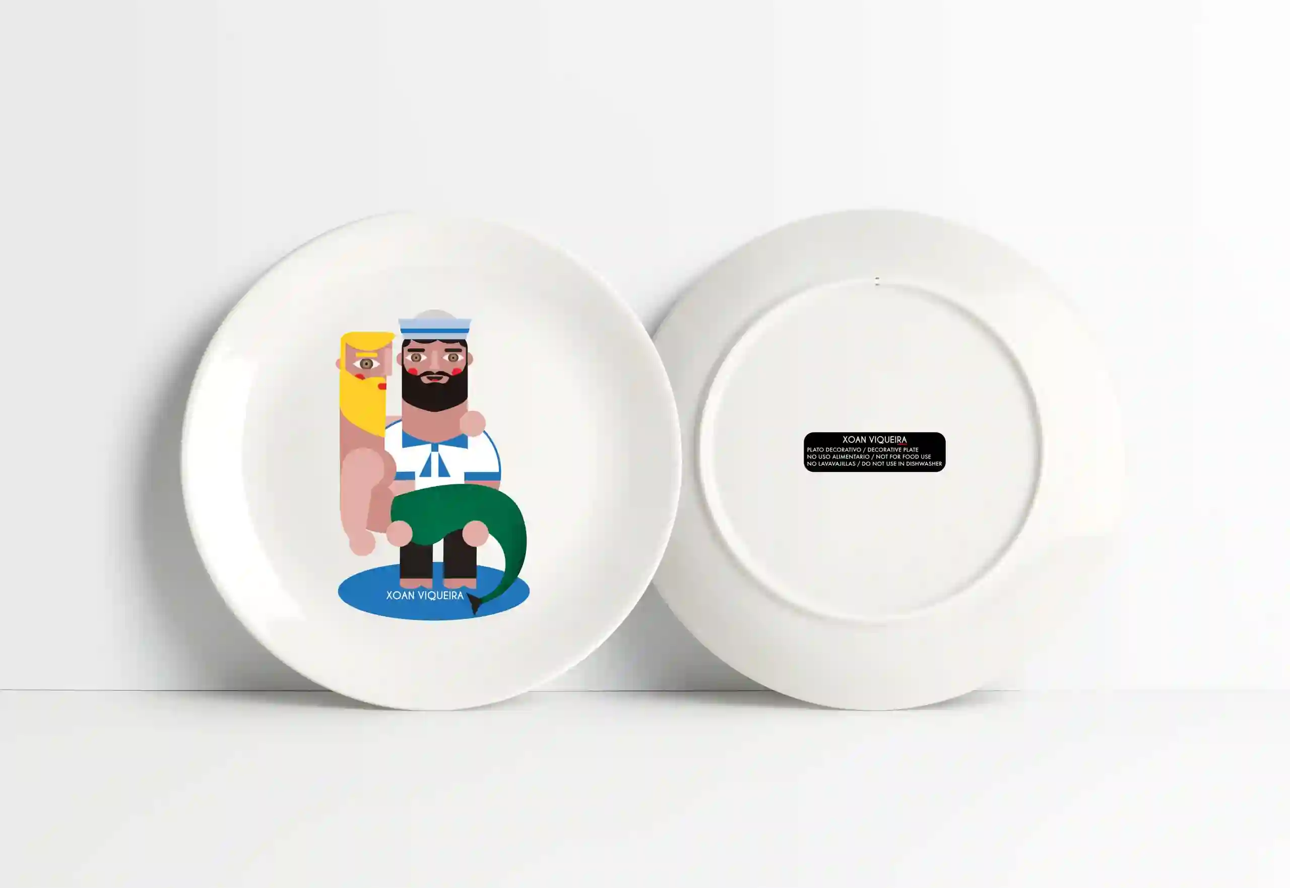 Decorative dish "Sireno in the arms of sailor"