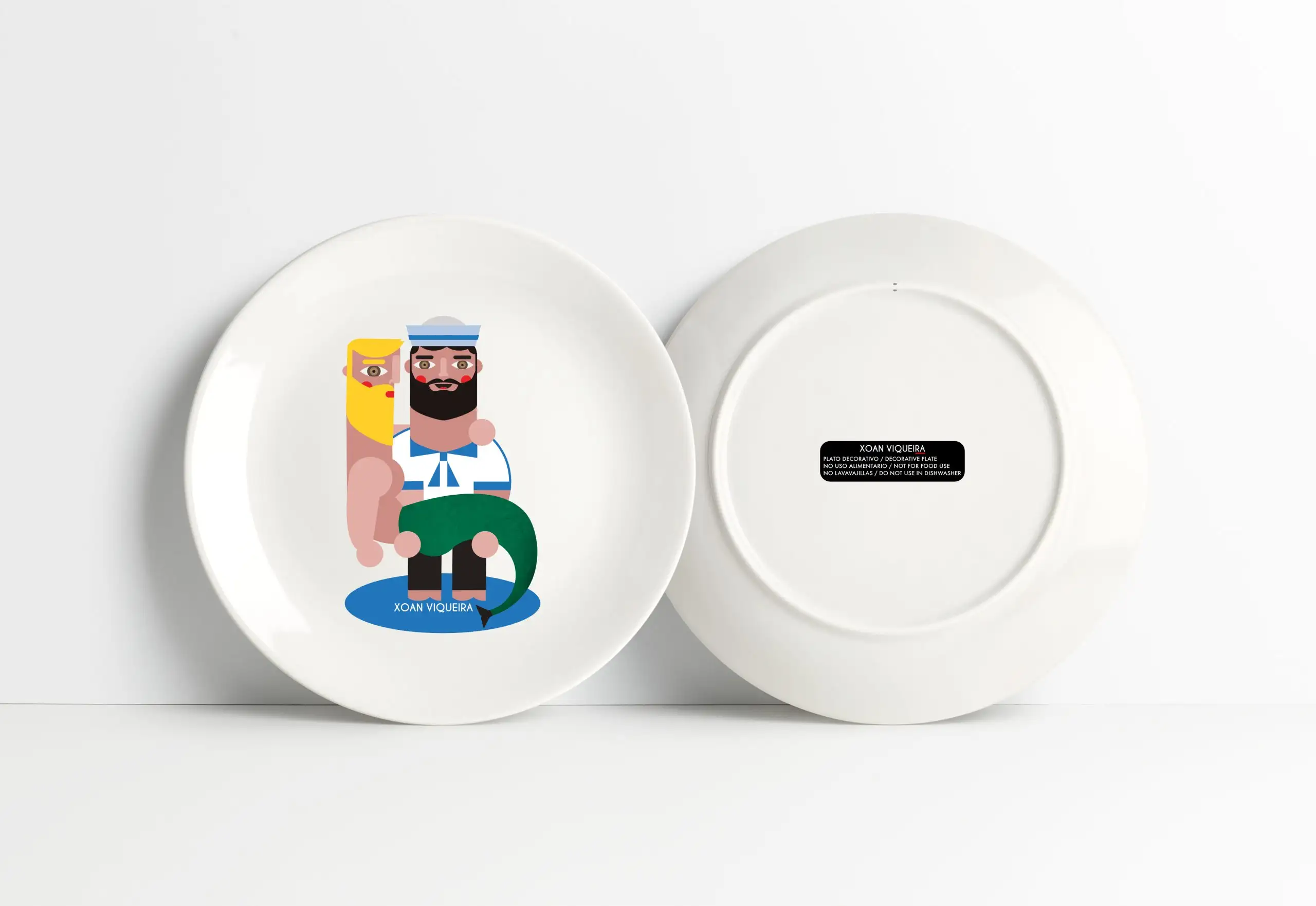 Decorative dish "Sireno in the arms of sailor"