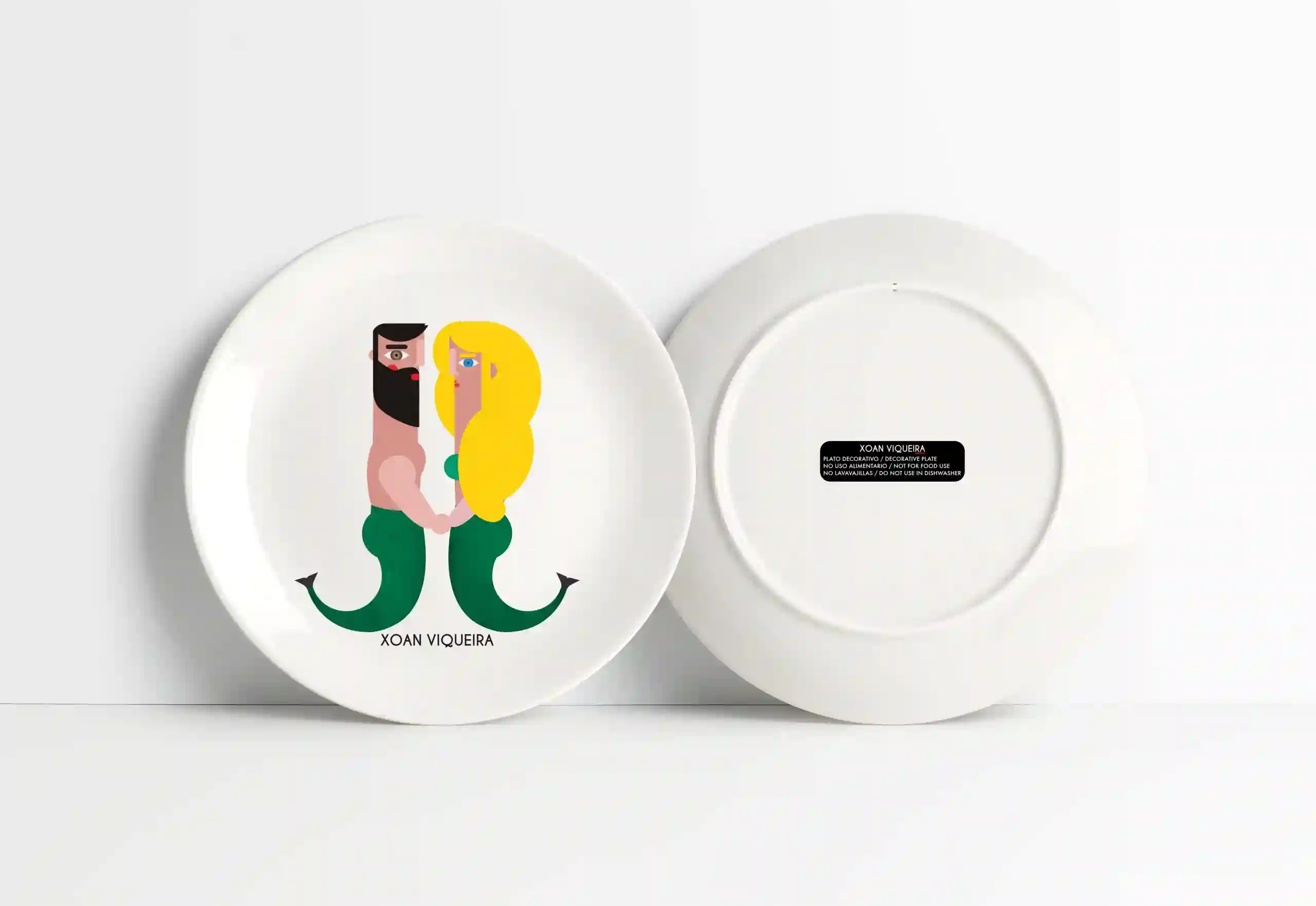 Decorative dish "siren and sireno"