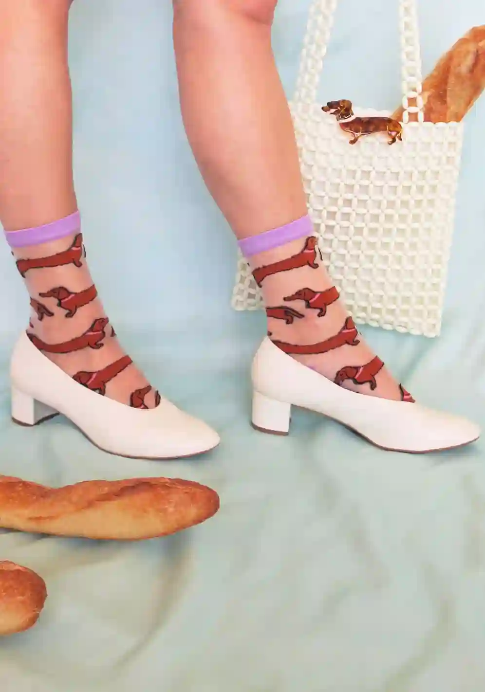 Transparent Teckel socks