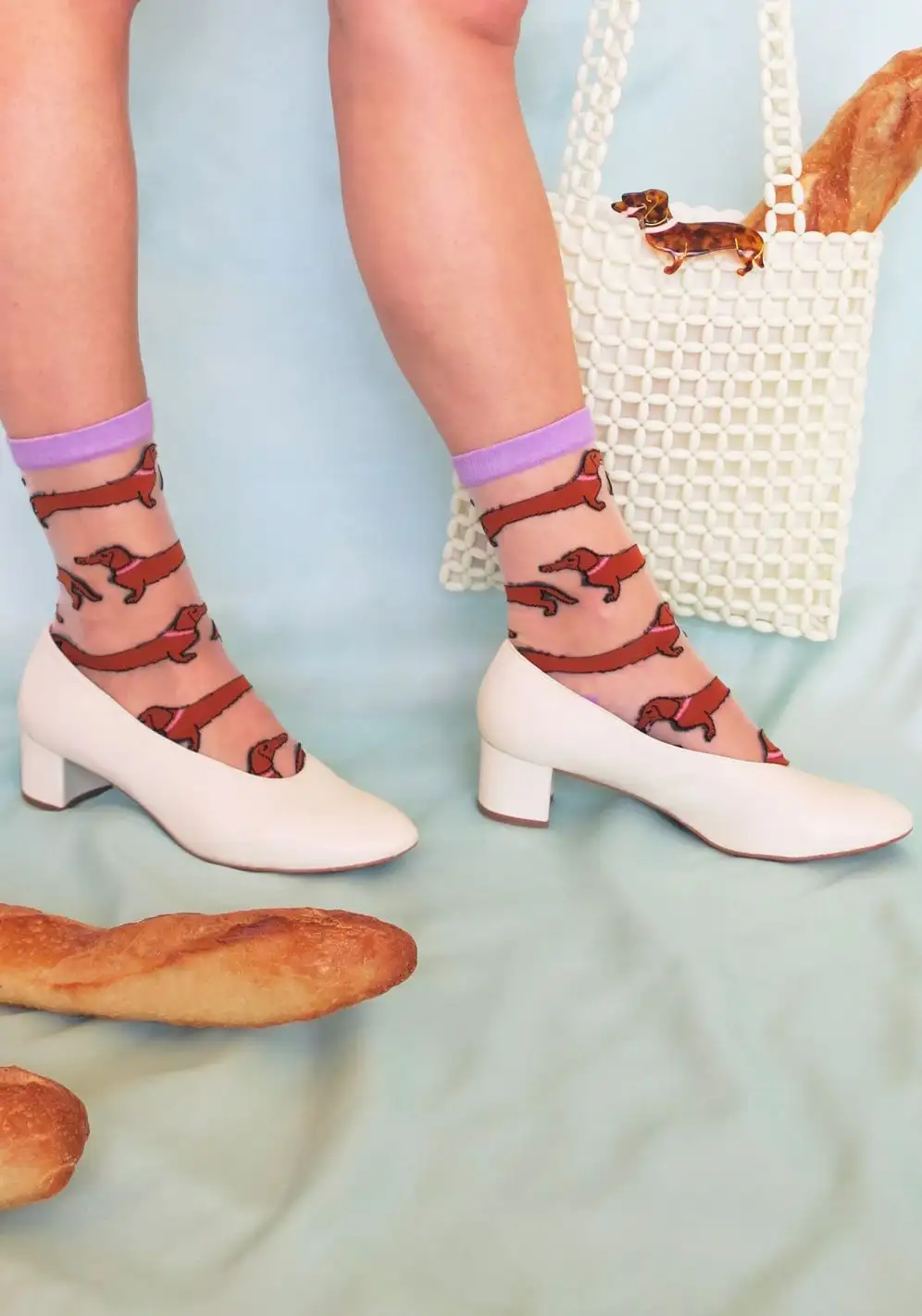 Transparent Teckel socks