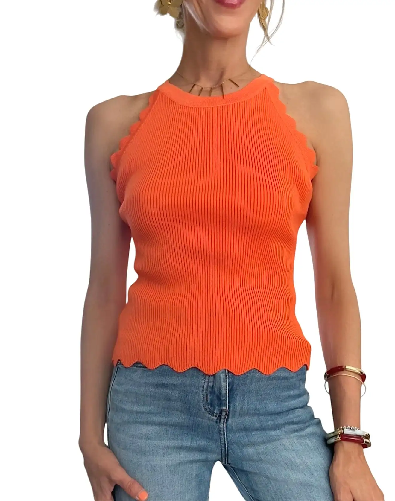 Top halter naranja - Imagen 2