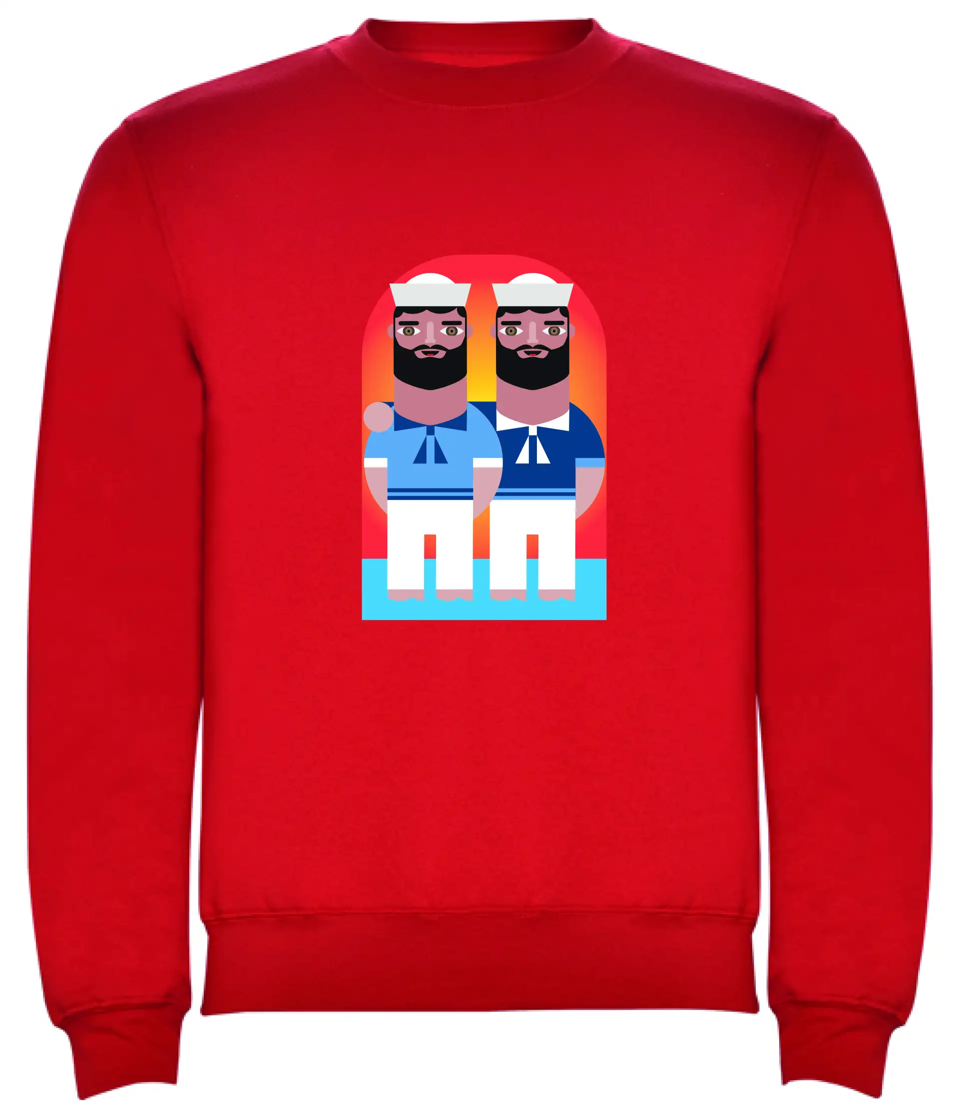 Red sailor sweatshirt