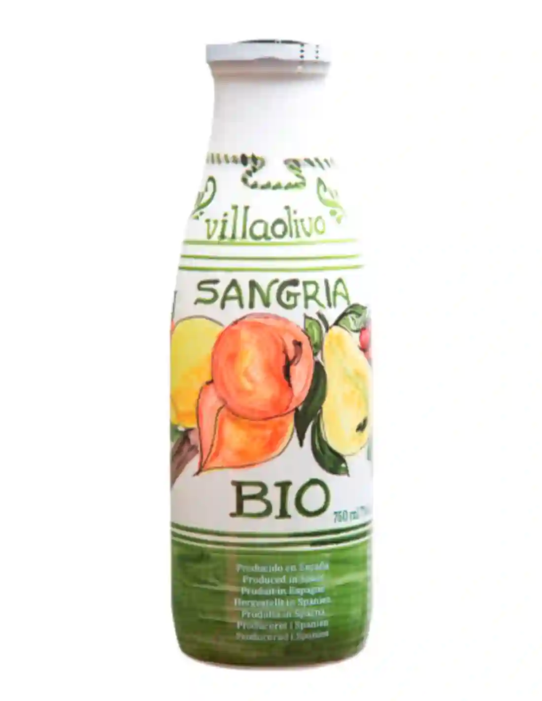 6x Villaolivo Sangría BIO - Botella de vidrio 750 ml.