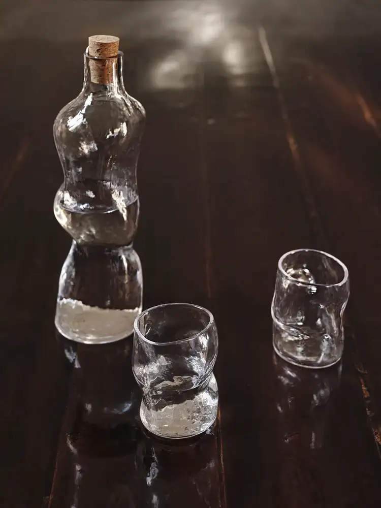 Dimple Glasses - Clear - Set of 2