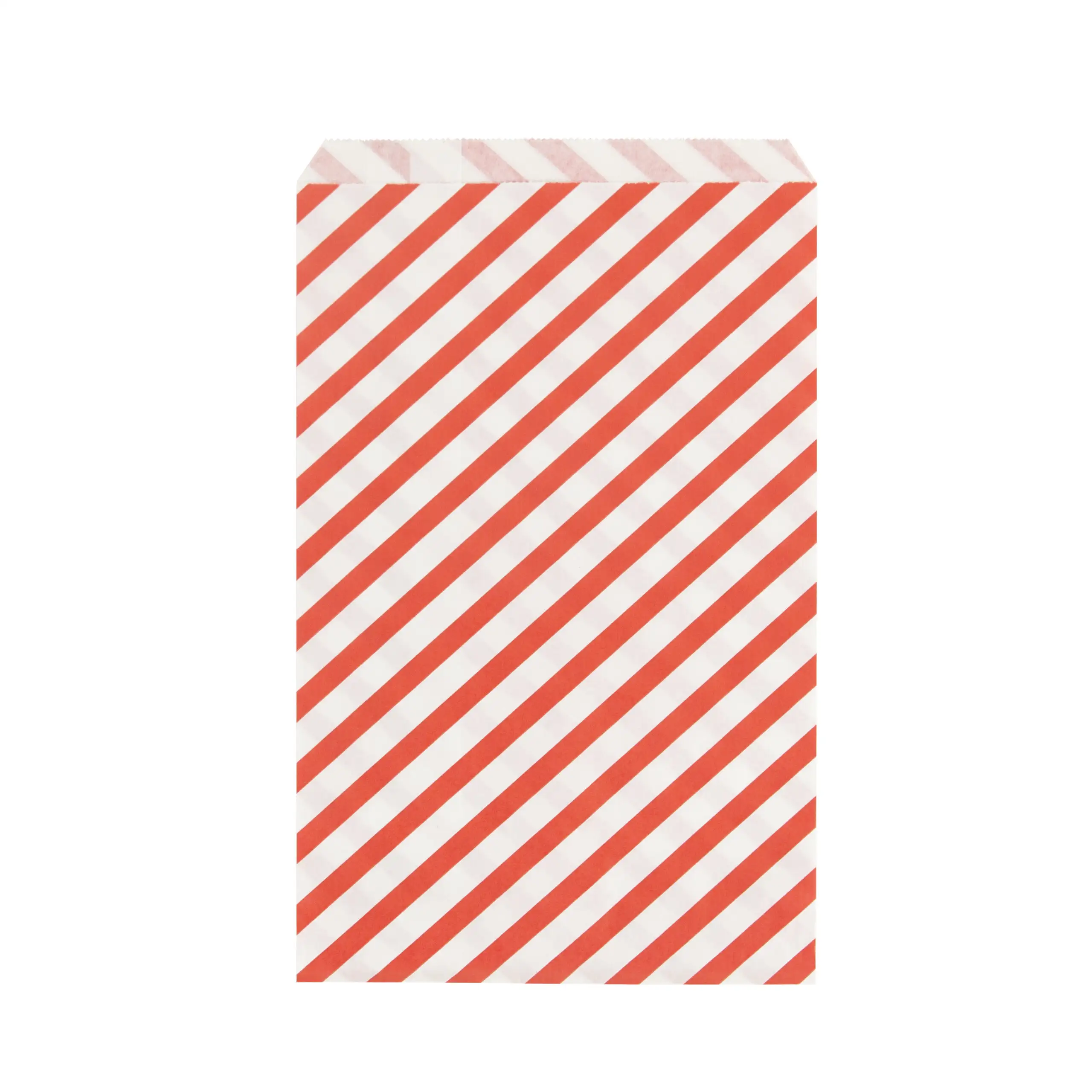 Bolsa Papel Rayas Rojas - 10ud