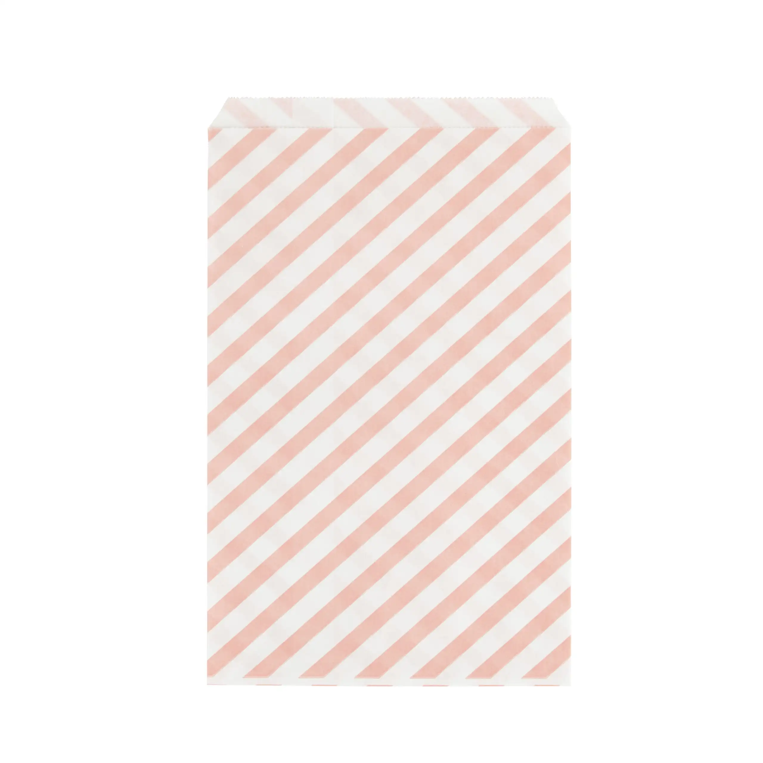 Bolsa Papel Rayas Rosas - 10ud