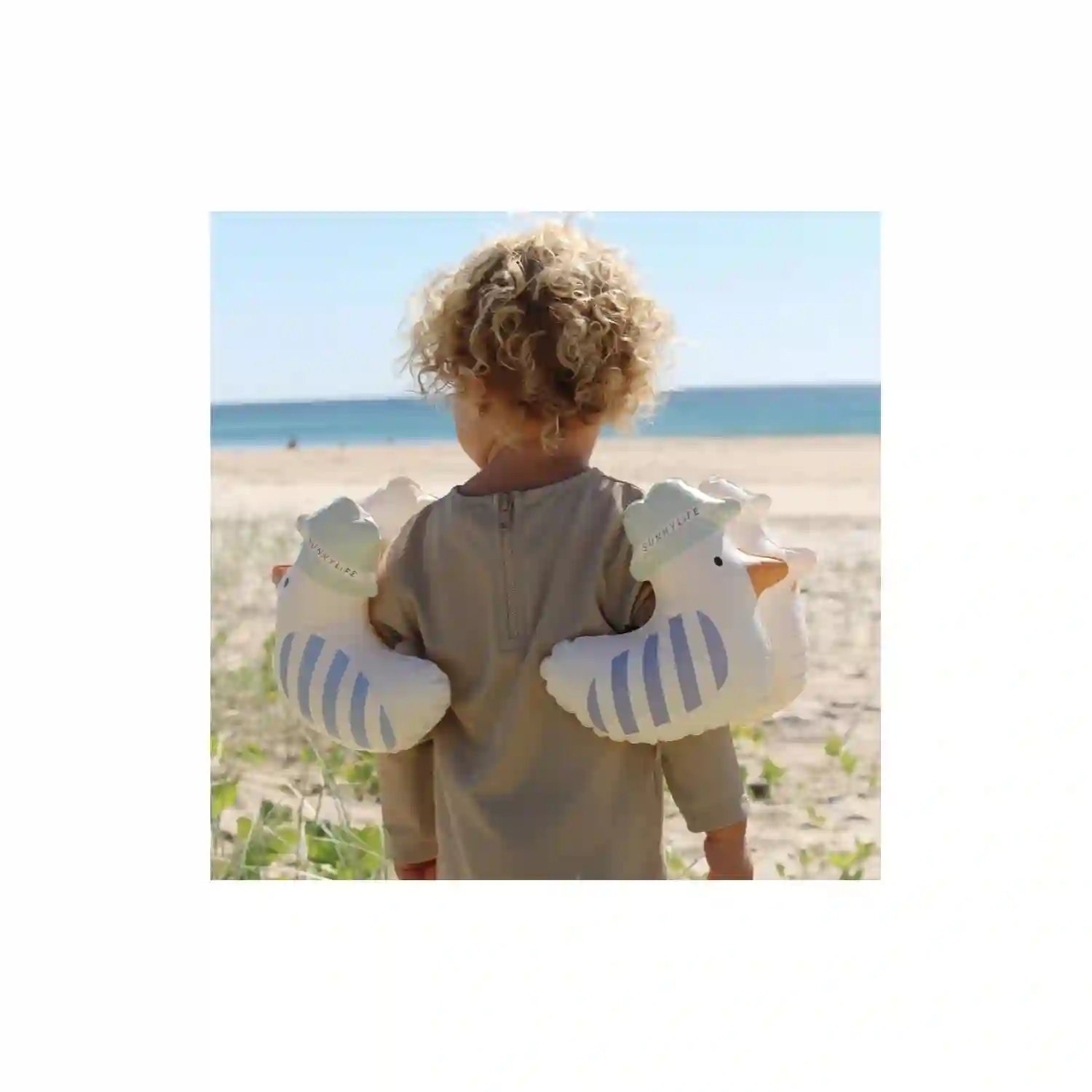 Manguitos Infantiles Gaviota Azul a Rayas