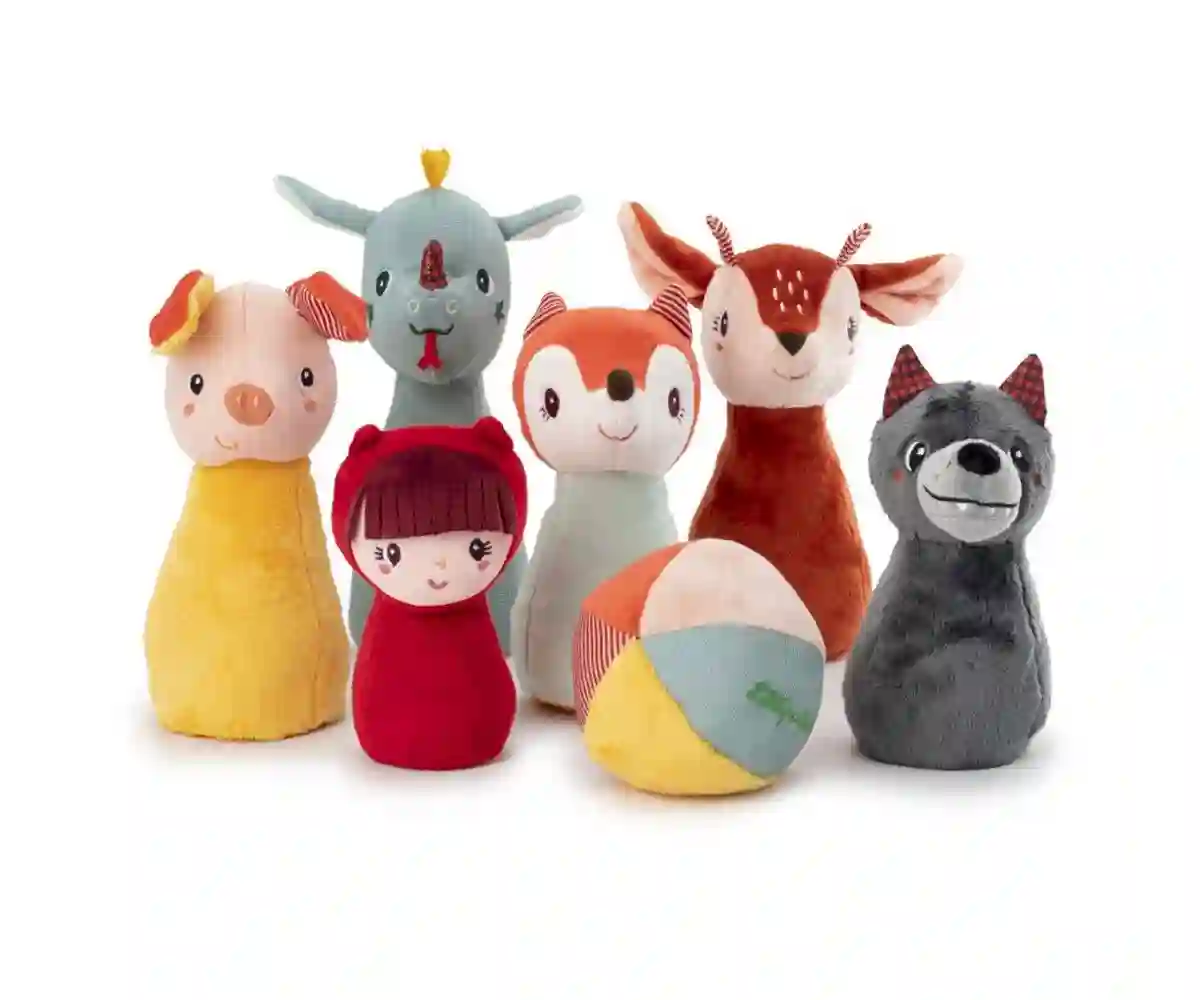 Juego de Bolos de Animales del Bosque