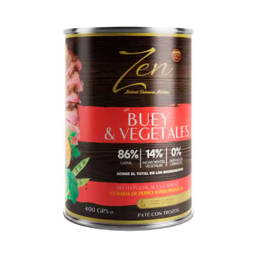 Paté con trozos de Buey y Vegetales 400g