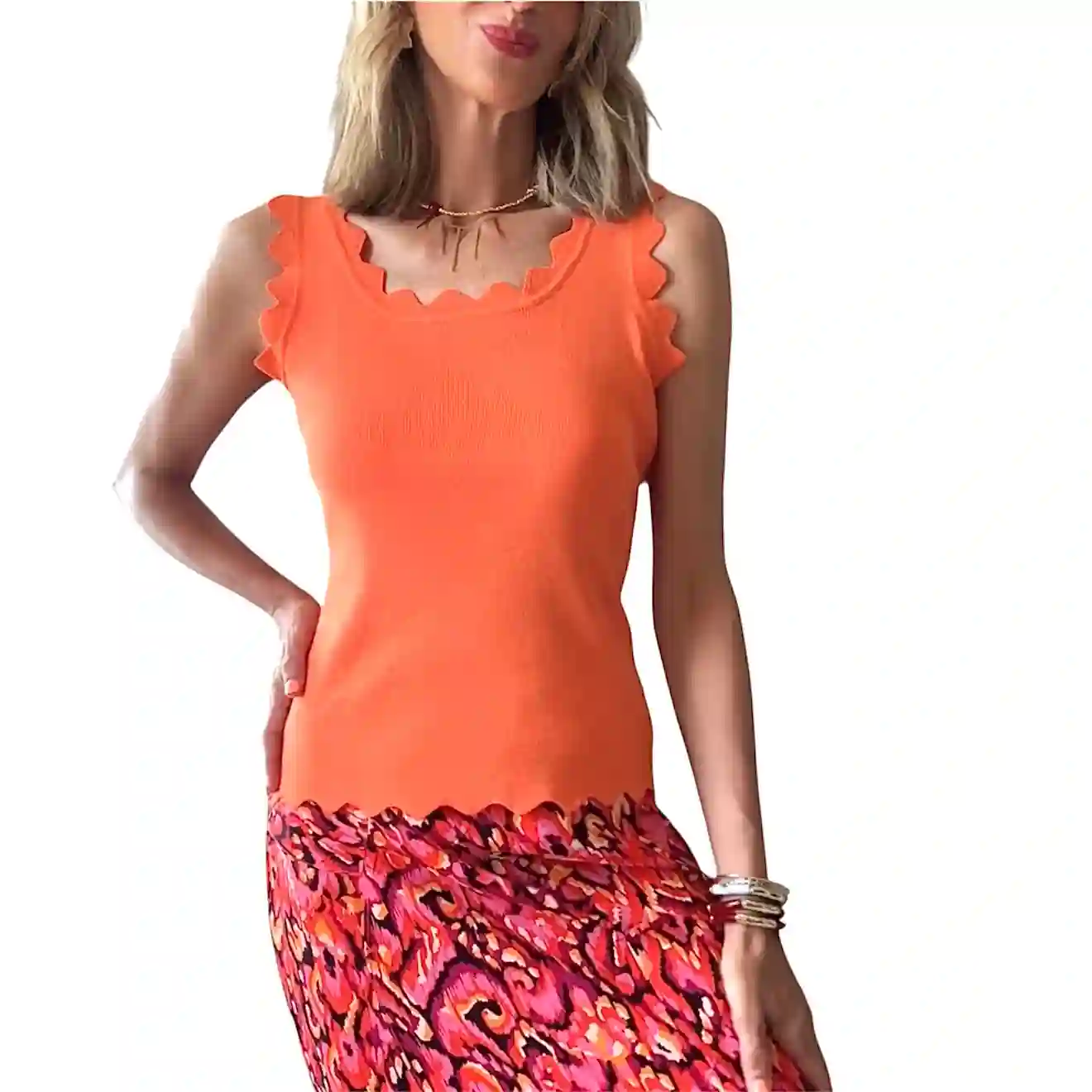 Top ondas naranja
