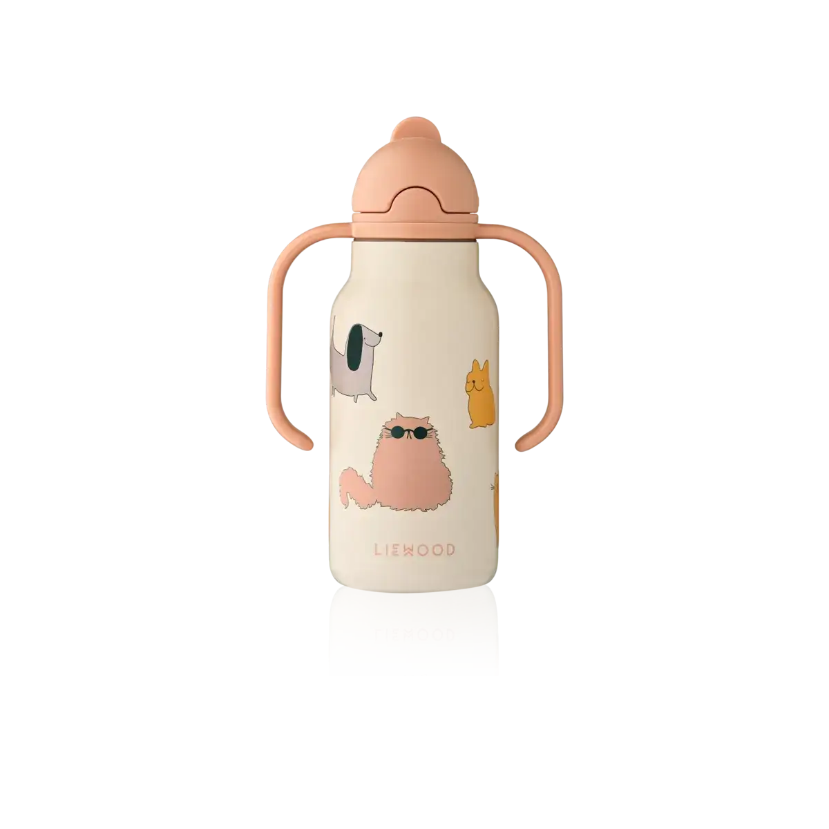 Thermo bottle with cheats and dogs