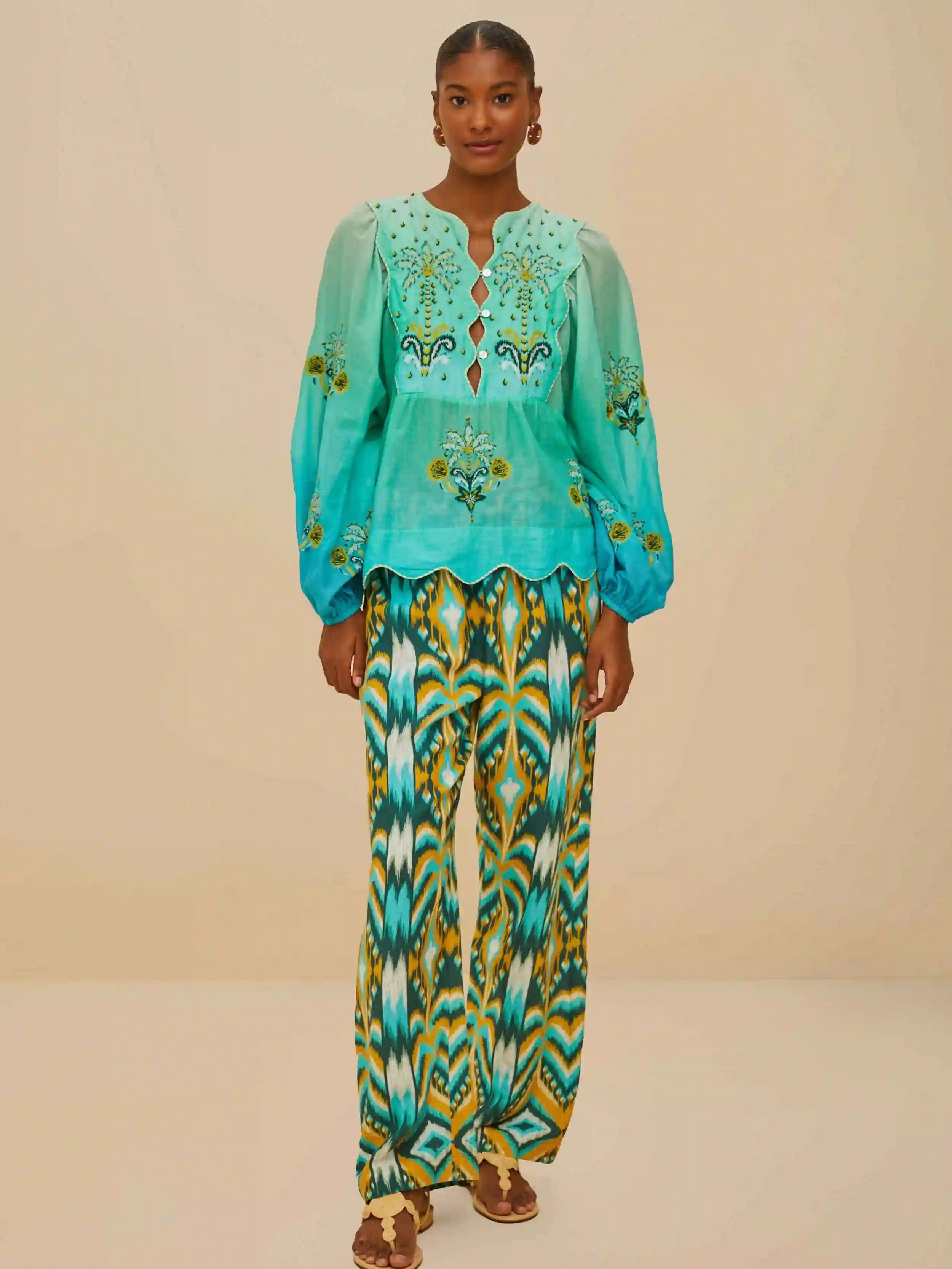 Tropical Tapestry Low Waist Pants