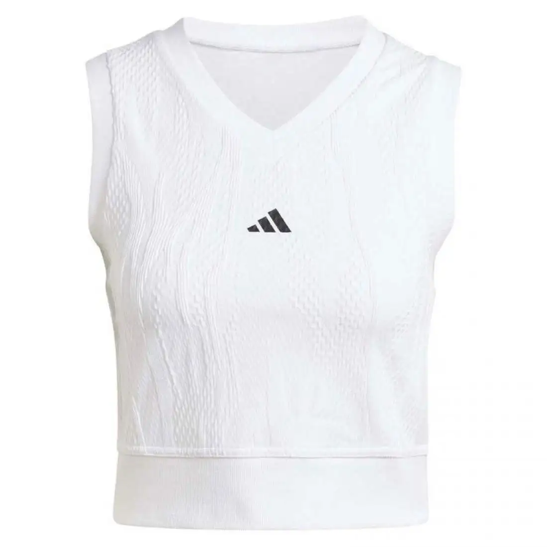 Camiseta Adidas Crop Top Pro Blanco Mujer | Adidas