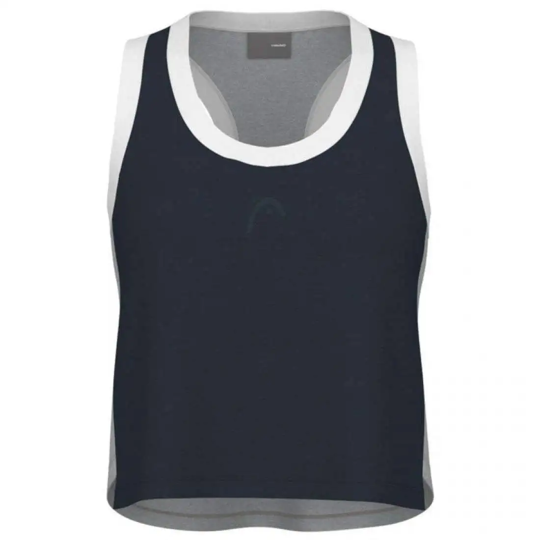 Camiseta Head Play Crop Top Azul Marino Gris Mujer | Head
