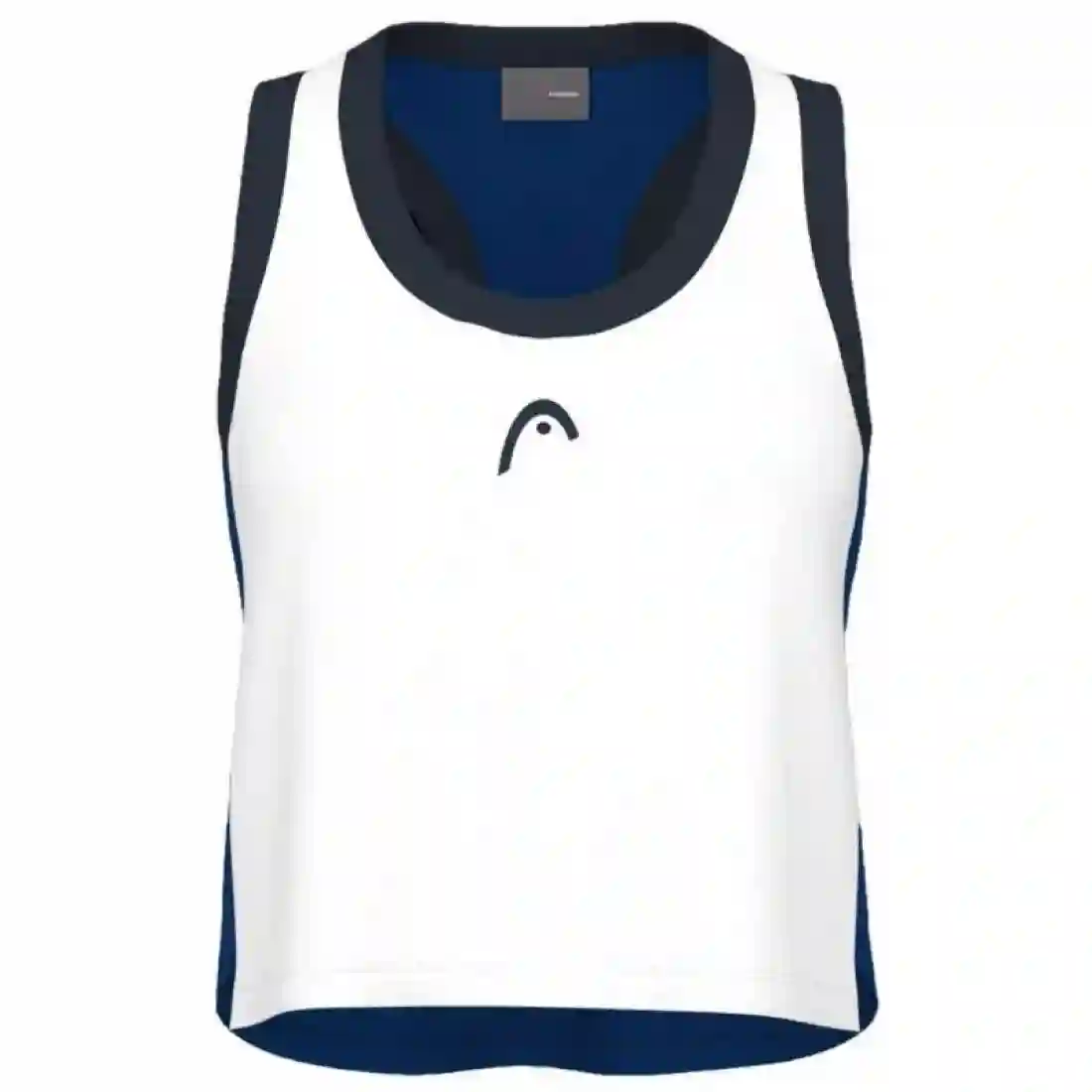 Camiseta Head Play Crop Top Blanco Azul Royal Mujer | Head