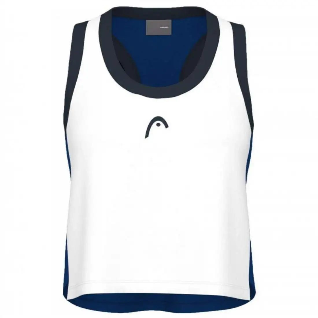 Camiseta Head Play Crop Top Blanco Azul Royal Mujer | Head