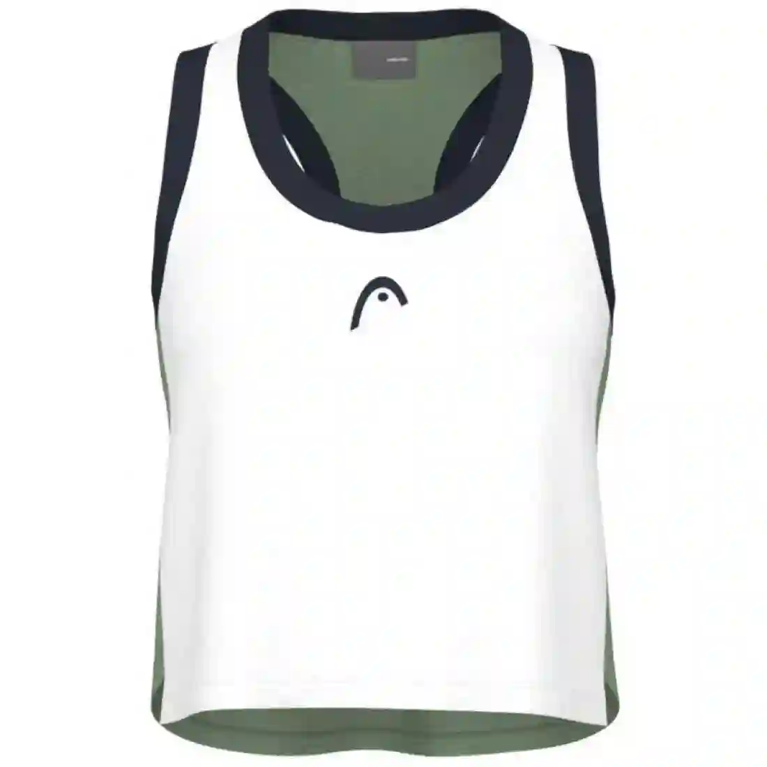 Camiseta Head Play Crop Top Blanco Verde Mujer | Head