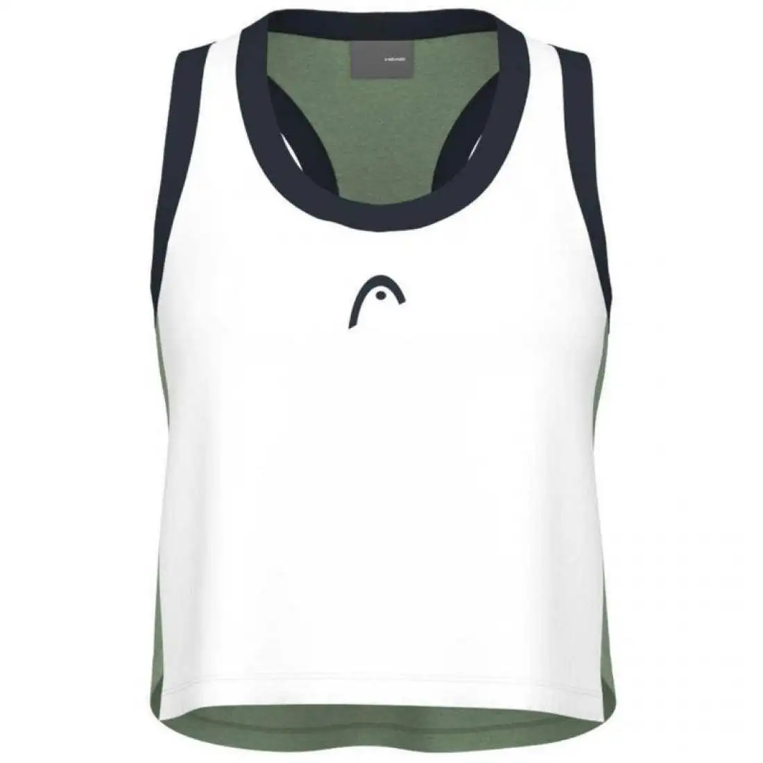 Camiseta Head Play Crop Top Blanco Verde Mujer | Head