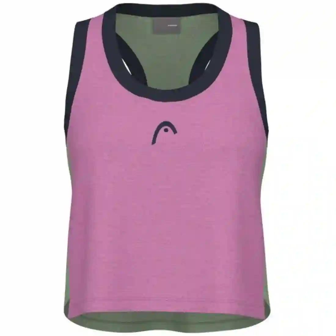 Camiseta Head Play Crop Top Rosa Verde Mujer | Head