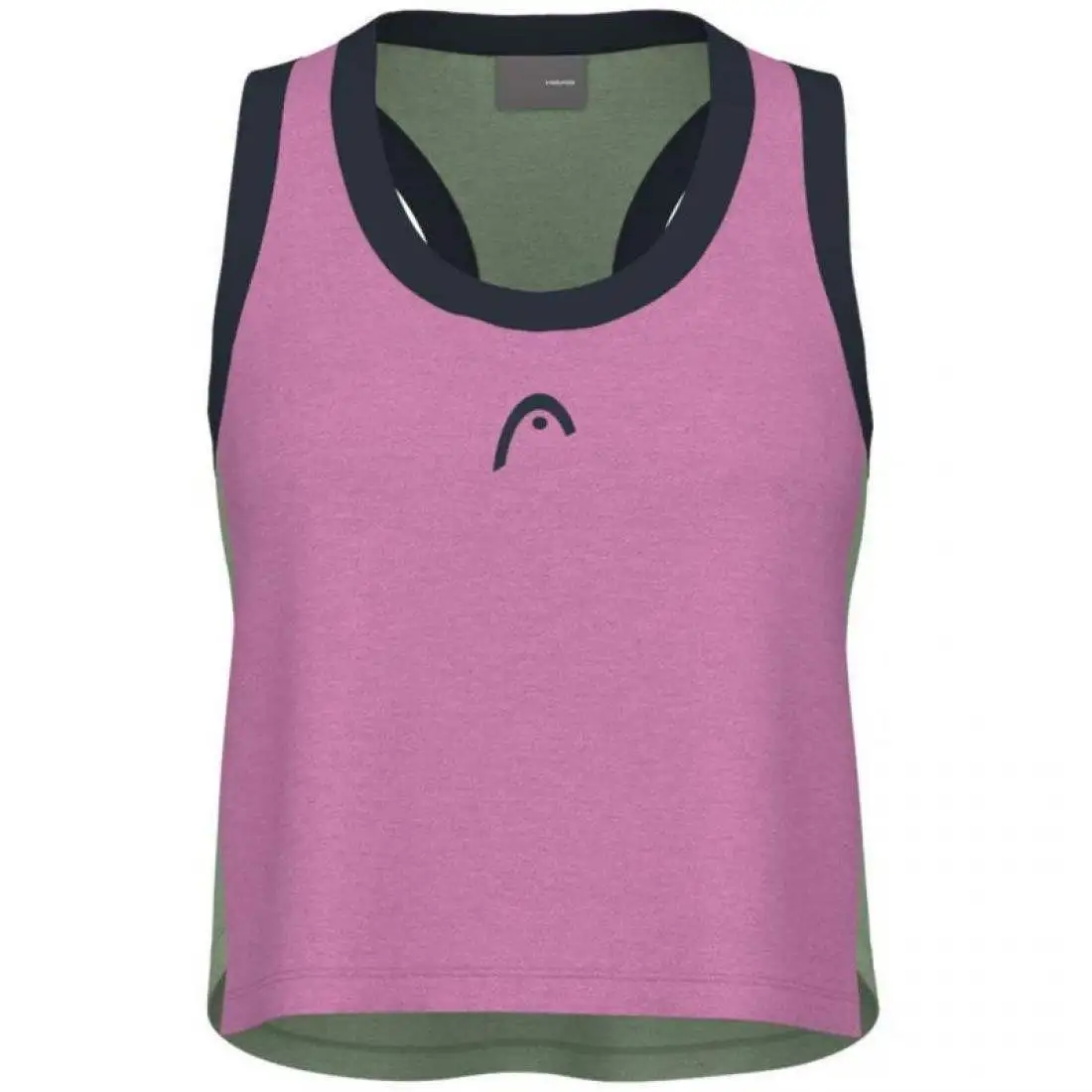 Camiseta Head Play Crop Top Rosa Verde Mujer | Head