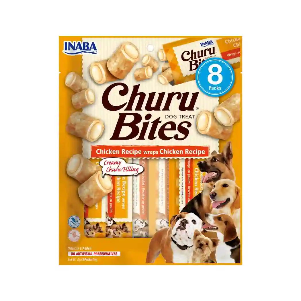 CHURU DOG BITES POLLO 8 X 12 GR
