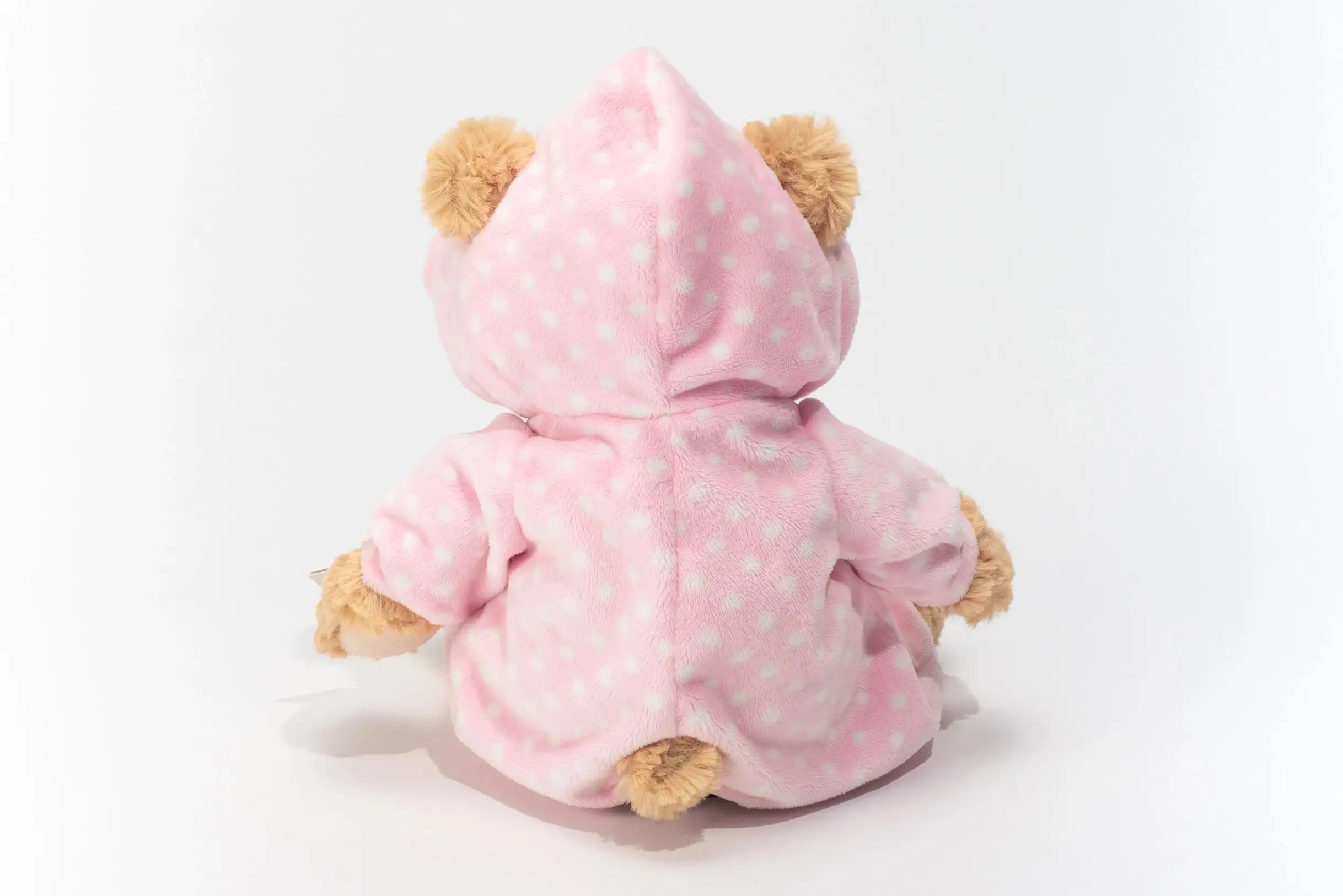 Peluche marrón 30 cm con pijama rosa - Imagen 2