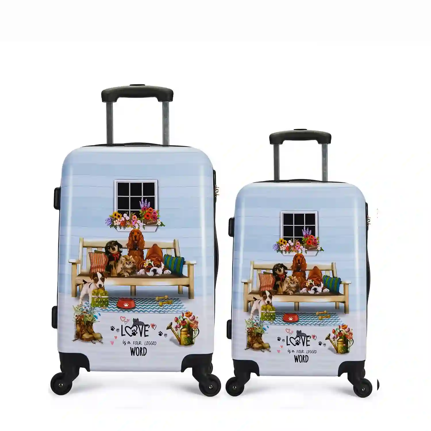 CONJUNTO 2 MALETAS DE PLASTICO ABS ONE HAPPY FAMILY